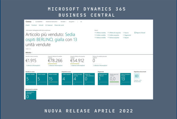 Dynamics 365 Business Central – release wave 1 2022